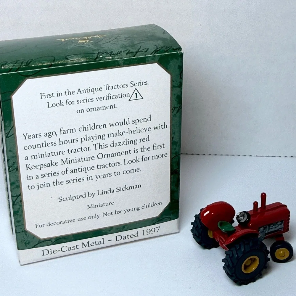 Hallmark Keepsake Ornament 1997 Antique Tractors Miniature Die-Cast Metal Red